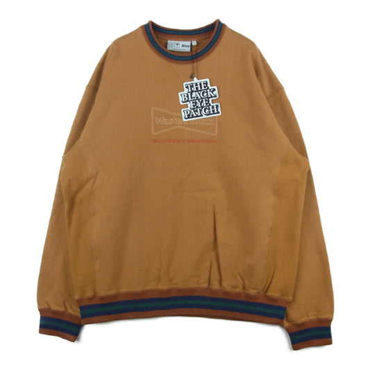 ブラックアイパッチ 21SS BEPSS21EI31 Wasted Youth ウェステッドユース クルーネック スウェット オレンジ系 L【新古品】【未使用】【中古】