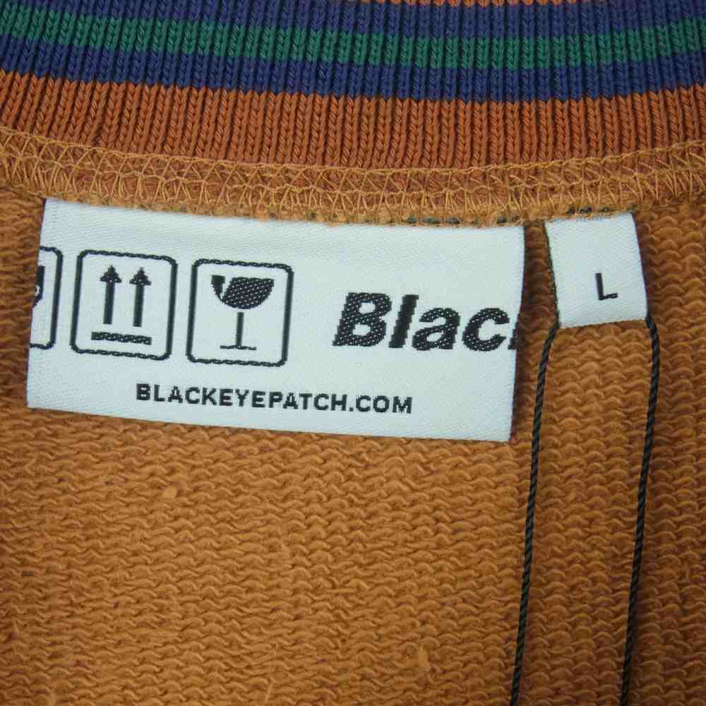 ブラックアイパッチ 21SS BEPSS21EI31 Wasted Youth ウェステッドユース クルーネック スウェット オレンジ系 L【新古品】【未使用】【中古】