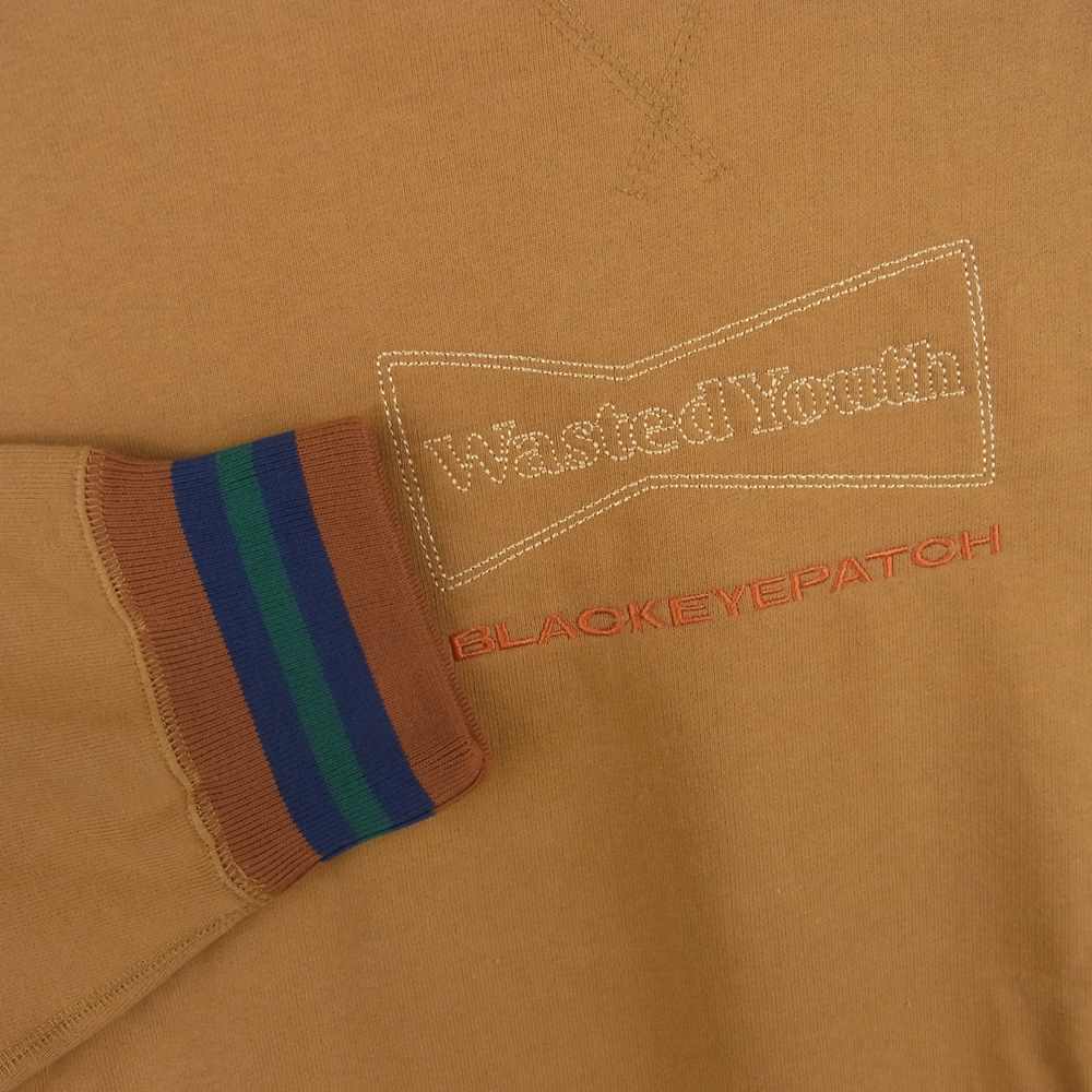 ブラックアイパッチ 21SS BEPSS21EI31 Wasted Youth ウェステッドユース クルーネック スウェット オレンジ系 L【新古品】【未使用】【中古】