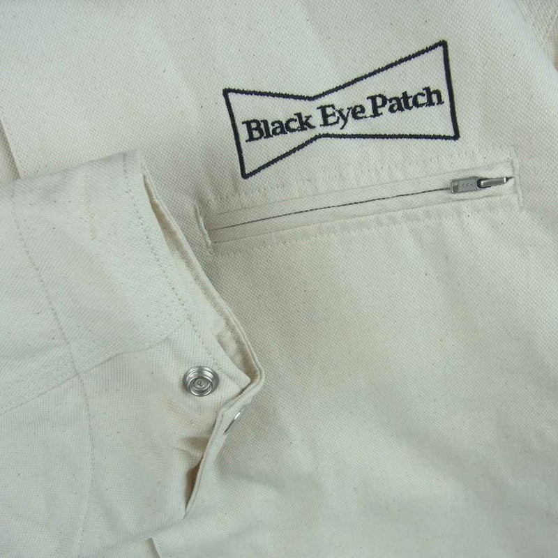 ブラックアイパッチ BEPSS21EI16 襟コーデュロイ 胸ロゴ ジャケット オフホワイト系 L【新古品】【未使用】【中古】