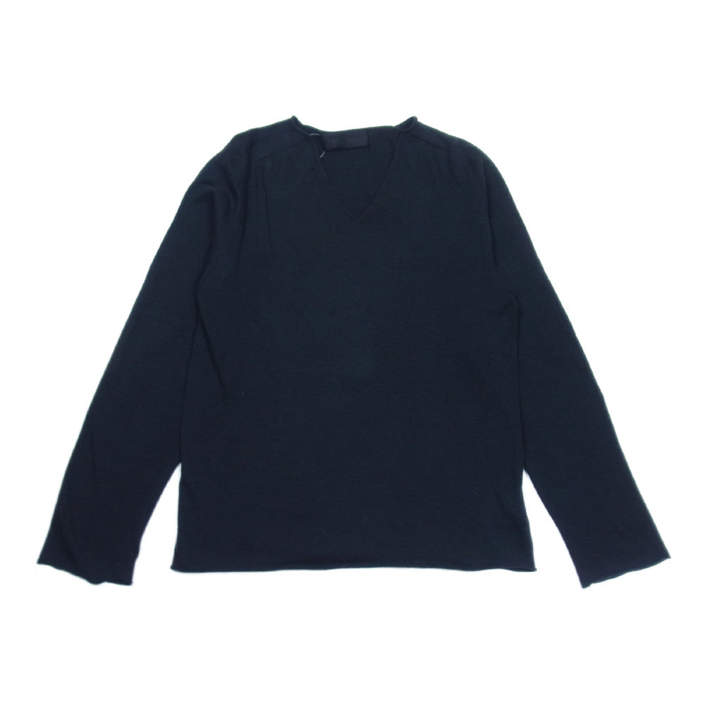 COMME des GARCONS コムデギャルソン HOMME PLUS アーカイブ AD2004 PM-N010 オムプリュス 製品染め ポリコットン Vネック ニット ブラック系 表記無し【中古】