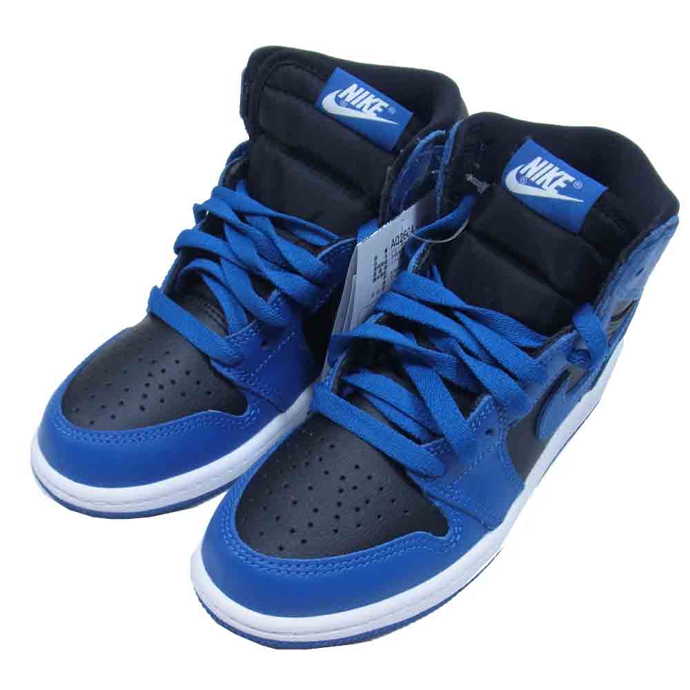 NIKE ナイキ AQ2664 404 AIR JORDAN 1 RETRO HIGH OG (PS) DARK MARINA BLUE エアジョーダン レトロ ハイ ダークマリーナブルー ブルー系 20.5cm【新古品】【未使用】【中古】