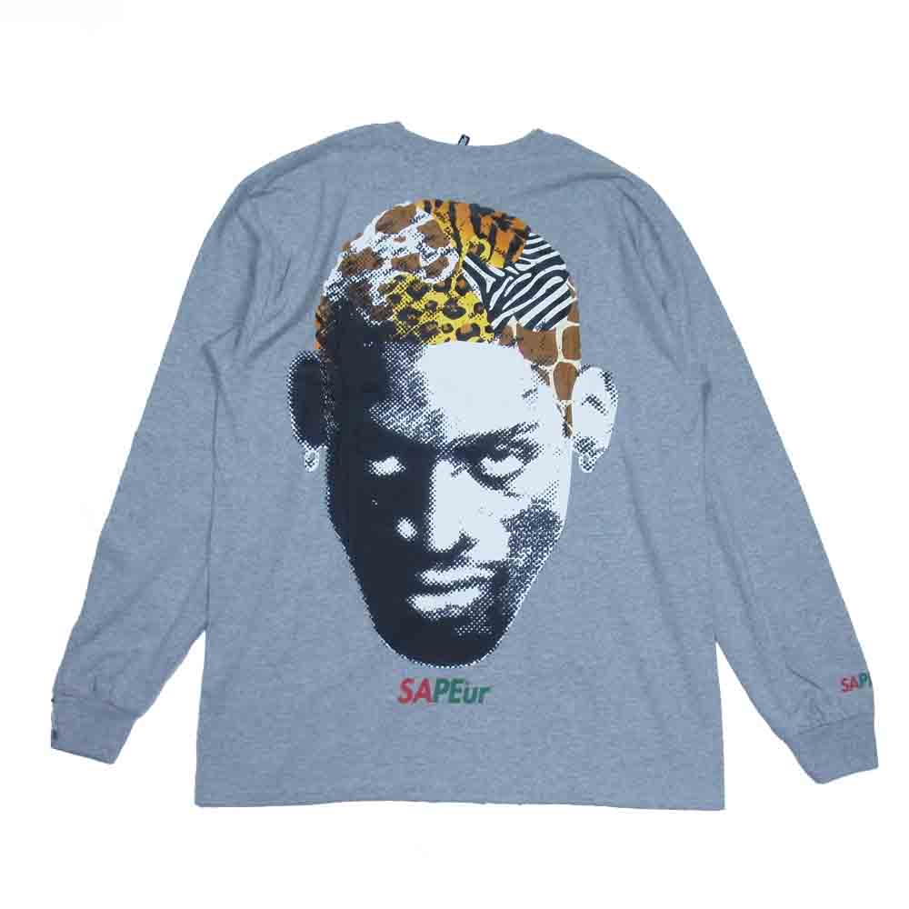 サプール A0021-142 SAFARI HEAD ロッドマン 長袖Tシャツ グレー系 L【新古品】【未使用】【中古】