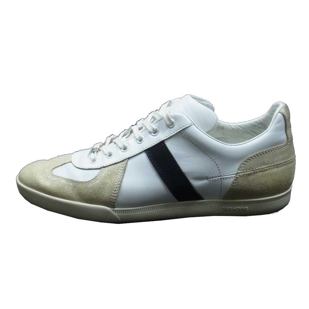 DIOR HOMME ディオールオム エディ期 2007年国内ショップカード付属 SND C3900 A1NO ジャーマントレーナー スニーカー ホワイト系 41【中古】