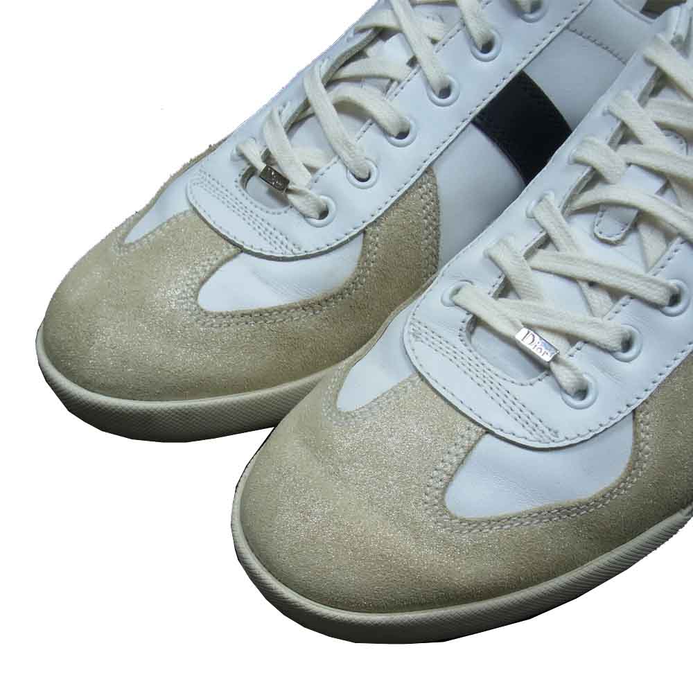 DIOR HOMME ディオールオム エディ期 2007年国内ショップカード付属 SND C3900 A1NO ジャーマントレーナー スニーカー ホワイト系 41【中古】