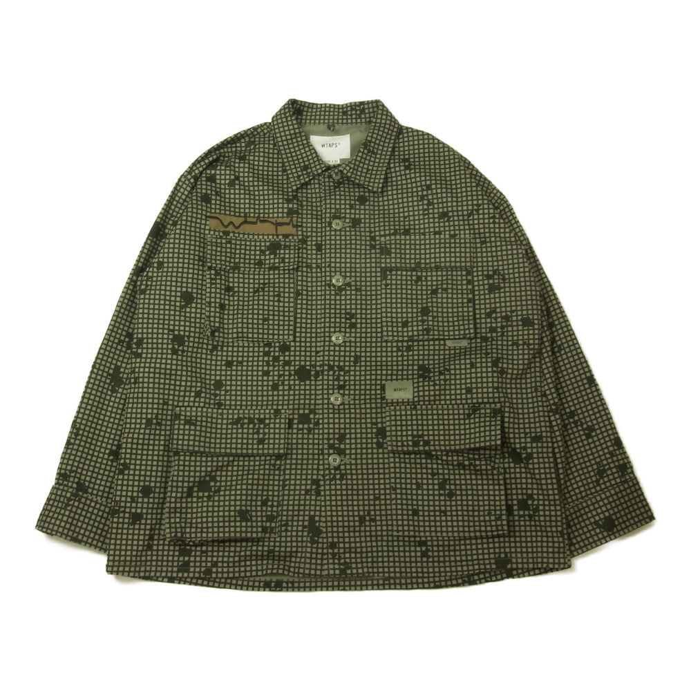 WTAPS ダブルタップス 21AW 212WVDT-SHM03 JUNGLE 02 / LS / COTTON. TWILL. CAMO ジャングル シャツ ジャケット カーキ系 2【中古】