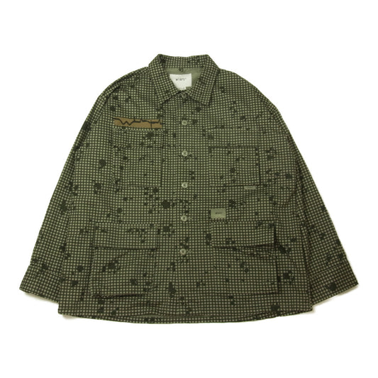 WTAPS ダブルタップス 21AW 212WVDT-SHM03 JUNGLE 02 / LS / COTTON. TWILL. CAMO ジャングル シャツ ジャケット カーキ系 2【中古】