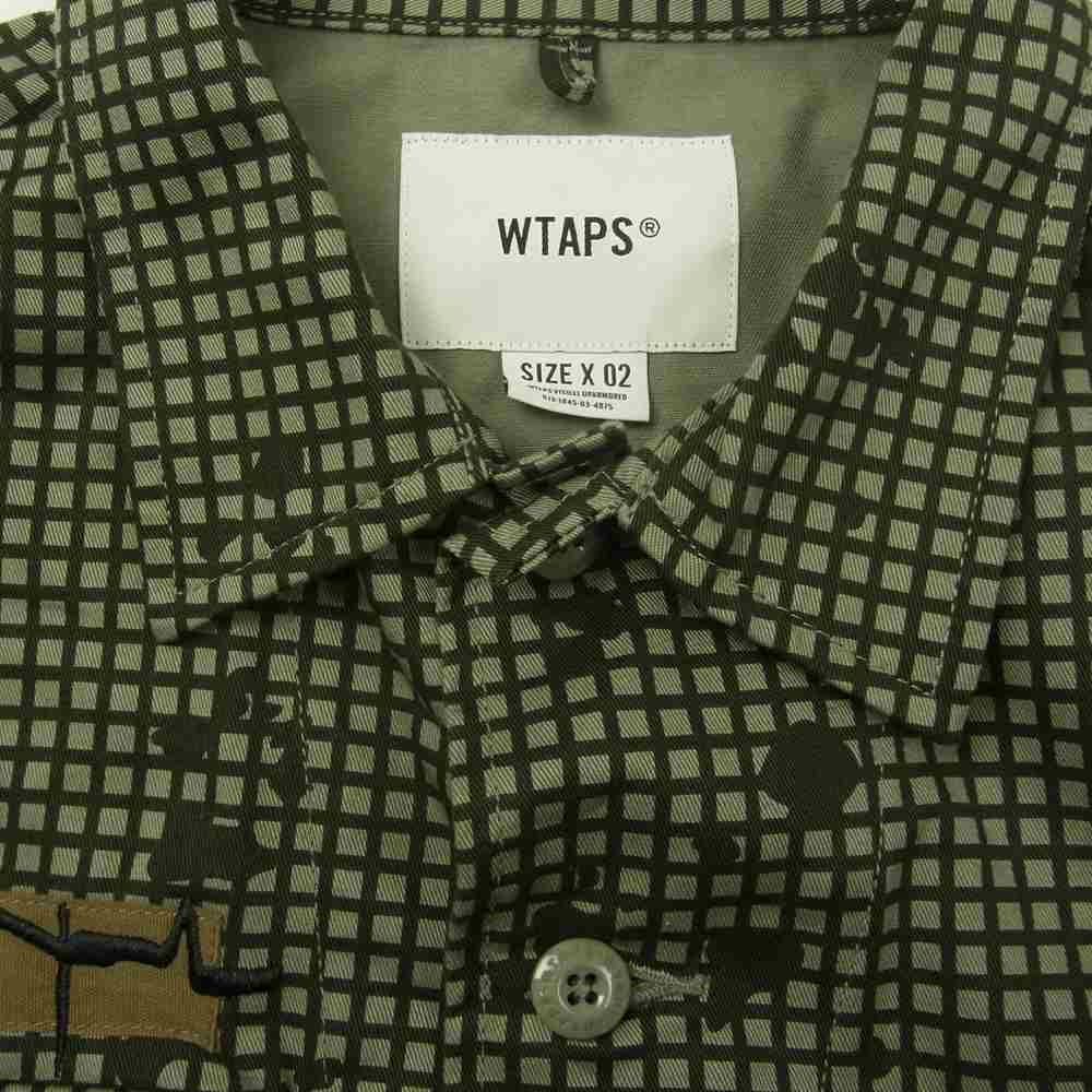 WTAPS ダブルタップス 21AW 212WVDT-SHM03 JUNGLE 02 / LS / COTTON. TWILL. CAMO ジャングル シャツ ジャケット カーキ系 2【中古】