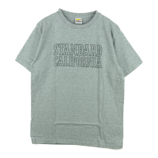 STANDARD CALIFORNIA スタンダードカリフォルニア ロゴ 半袖 Tシャツ グレー系 M【美品】【中古】