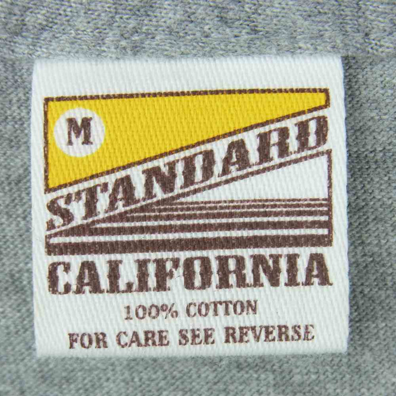 STANDARD CALIFORNIA スタンダードカリフォルニア ロゴ 半袖 Tシャツ グレー系 M【美品】【中古】