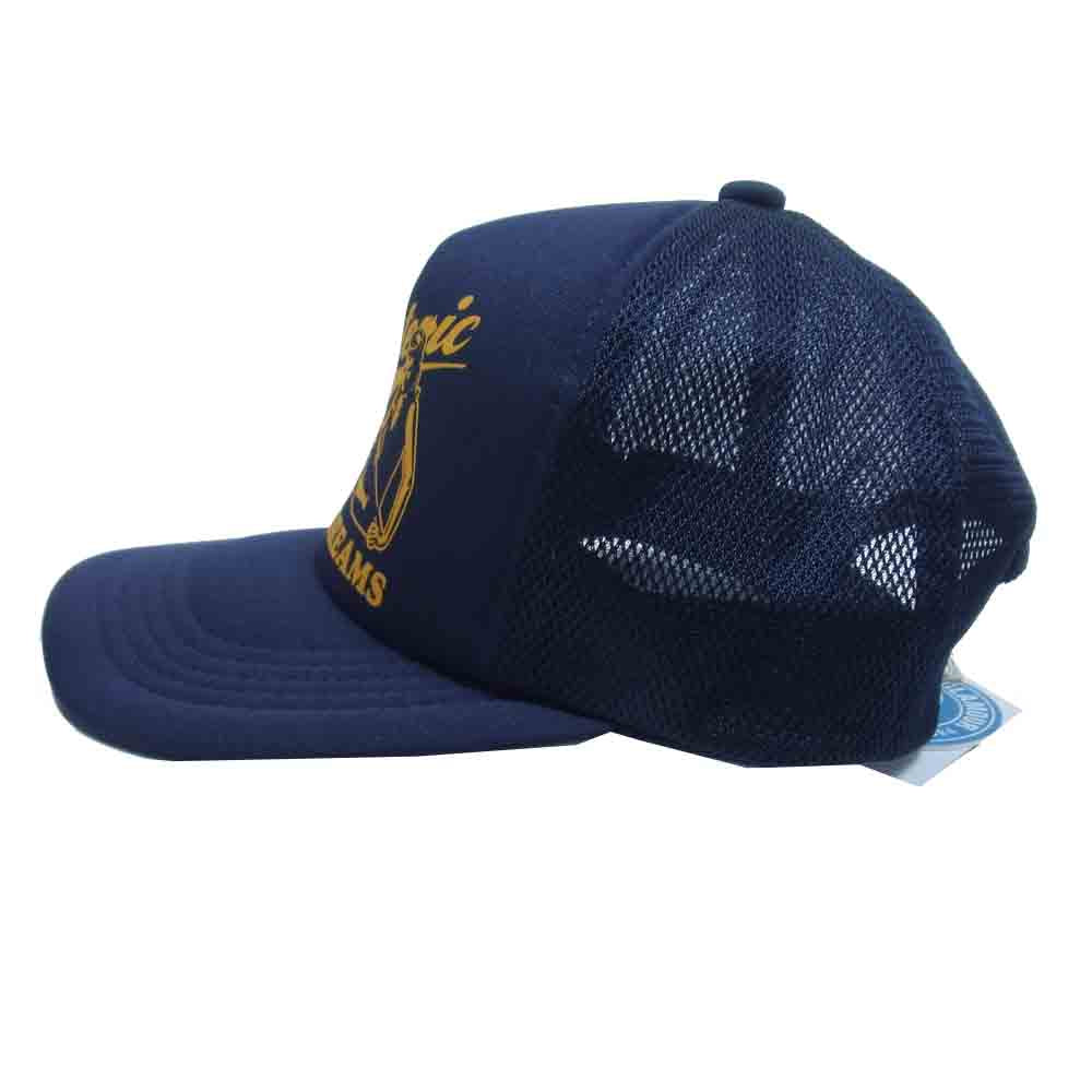 HYSTERIC GLAMOUR ヒステリックグラマー 02172QH04 SUPER STINGER メッシュ キャップ ネイビー系 FREE【新古品】【未使用】【中古】