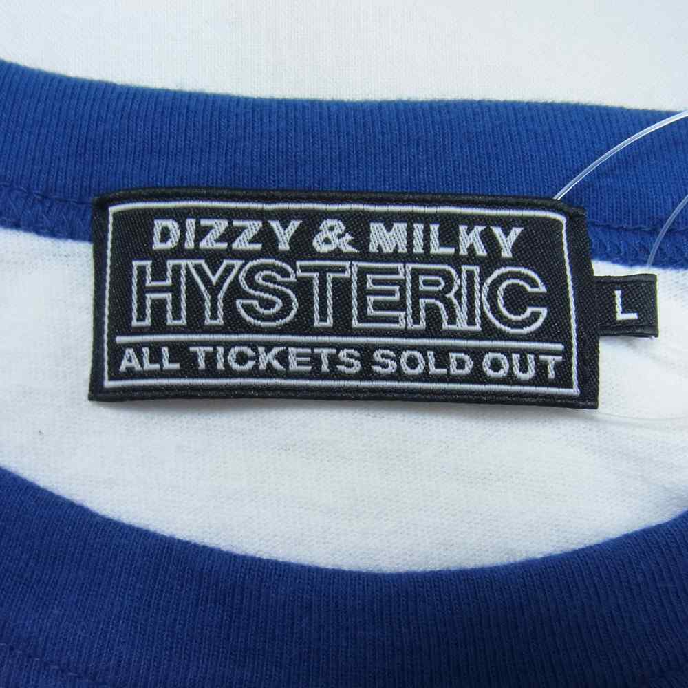 HYSTERIC GLAMOUR ヒステリックグラマー 02222CT11 PARADISE CLUB パラダイスクラブ 半袖 リンガー T シャツ ホワイト系 M【新古品】【未使用】【中古】