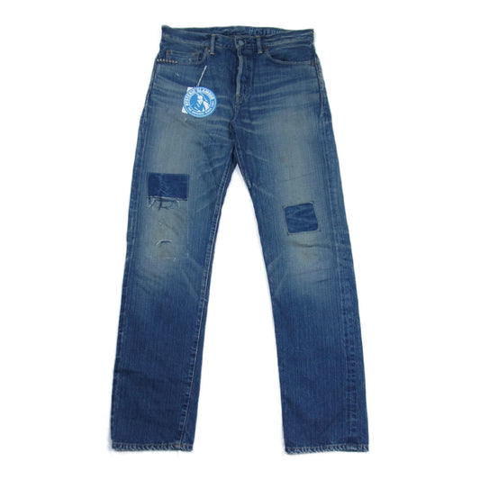 HYSTERIC GLAMOUR ヒステリックグラマー 02221AP03 PATK加工 50’S XX パッチワーク ストレート デニムパンツ インディゴブルー系 32【美品】【中古】