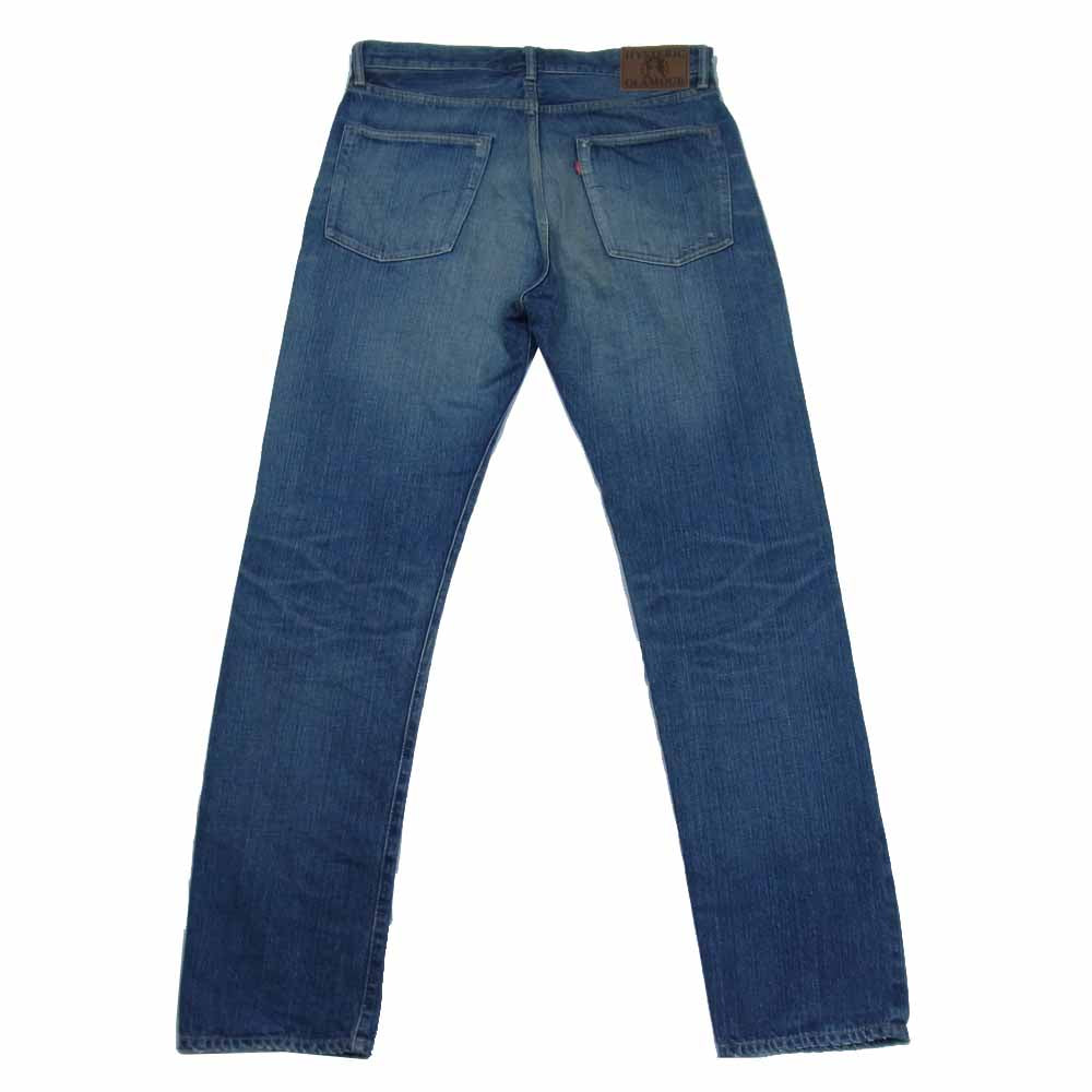 HYSTERIC GLAMOUR ヒステリックグラマー 02221AP03 PATK加工 50’S XX パッチワーク ストレート デニムパンツ インディゴブルー系 32【美品】【中古】