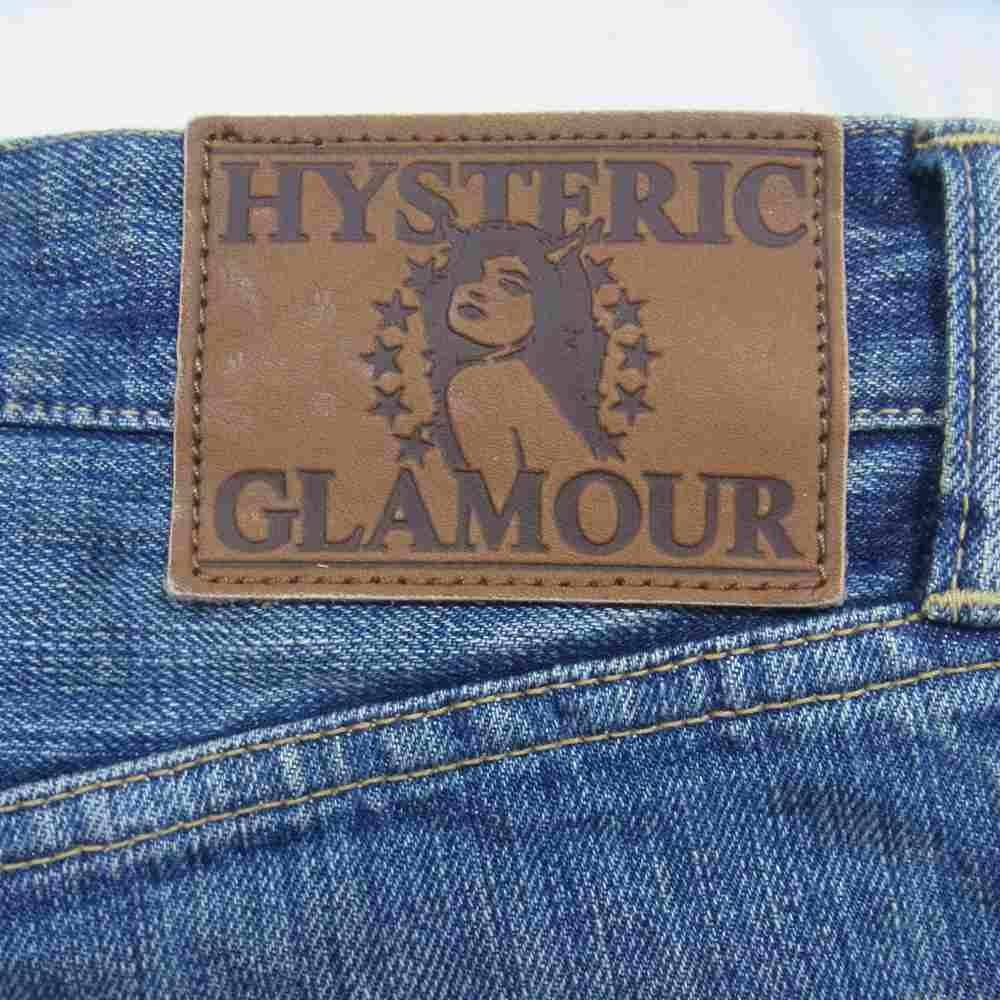 HYSTERIC GLAMOUR ヒステリックグラマー 02221AP03 PATK加工 50’S XX パッチワーク ストレート デニムパンツ インディゴブルー系 32【美品】【中古】