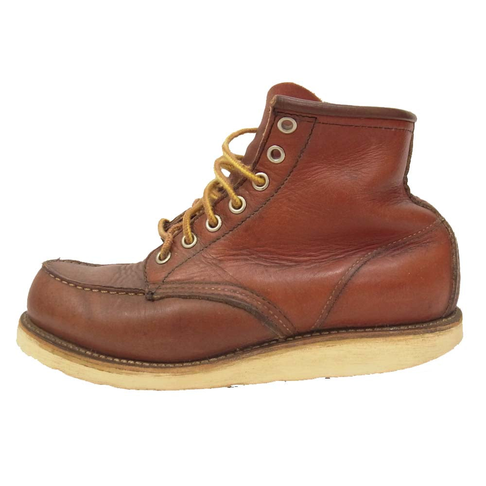 RED WING レッドウィング 875 90s 四角犬タグ アイリッシュ セッター モック トゥ ワーク ブーツ ブラウン系 6 1/2【中古】