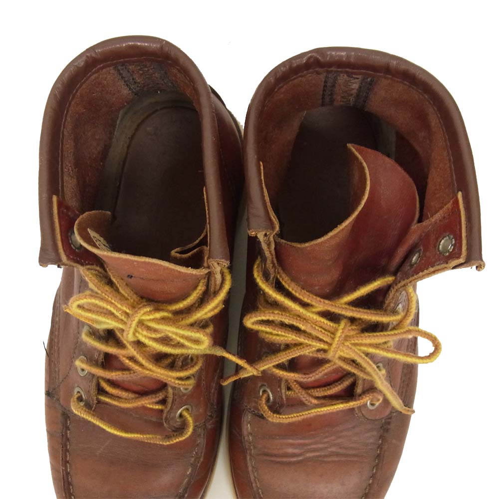 RED WING レッドウィング 875 90s 四角犬タグ アイリッシュ セッター モック トゥ ワーク ブーツ ブラウン系 6 1/2【中古】