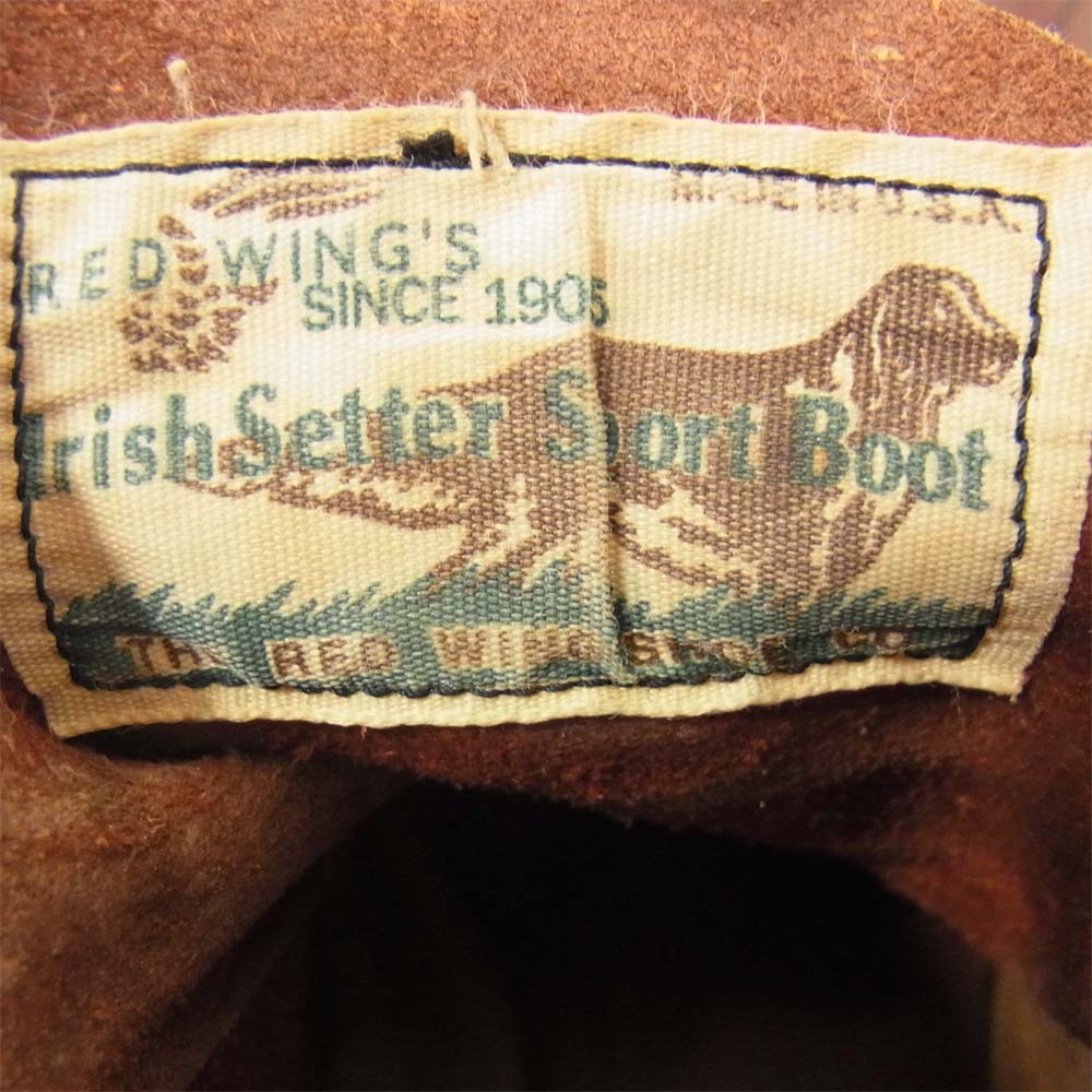 RED WING レッドウィング 875 90s 四角犬タグ アイリッシュ セッター モック トゥ ワーク ブーツ ブラウン系 6 1/2【中古】