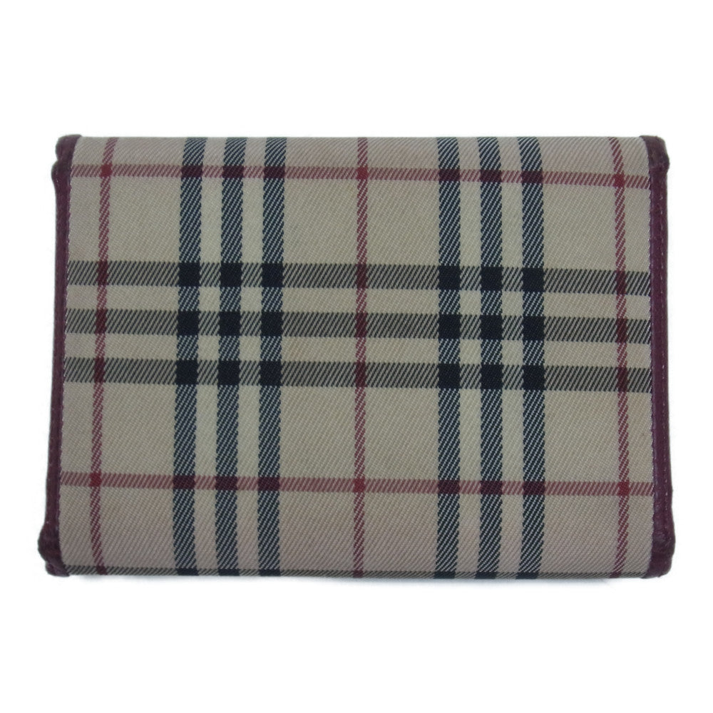 BURBERRY バーバリー ノバチェック 財布 エンジ系【中古】