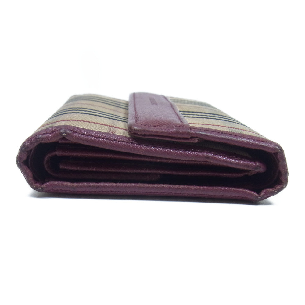 BURBERRY バーバリー ノバチェック 財布 エンジ系【中古】