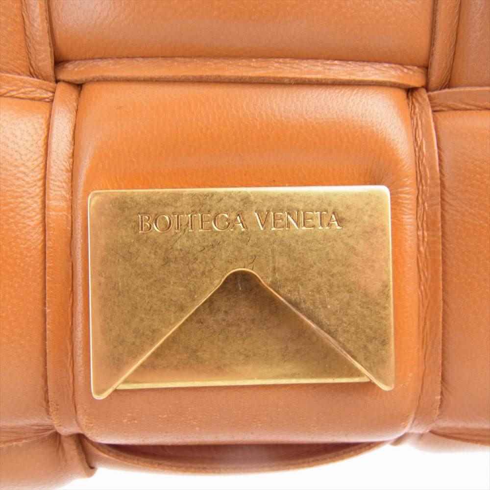 BOTTEGAVENETA ボッテガヴェネタ パデッド カセット レザー ショルダー バッグ  ライトブラウン系【中古】