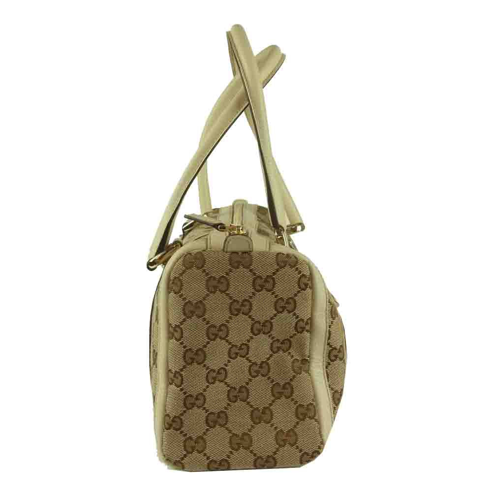 GUCCI グッチ 130942 GGキャンバス ミニボストン ベージュ系【中古】