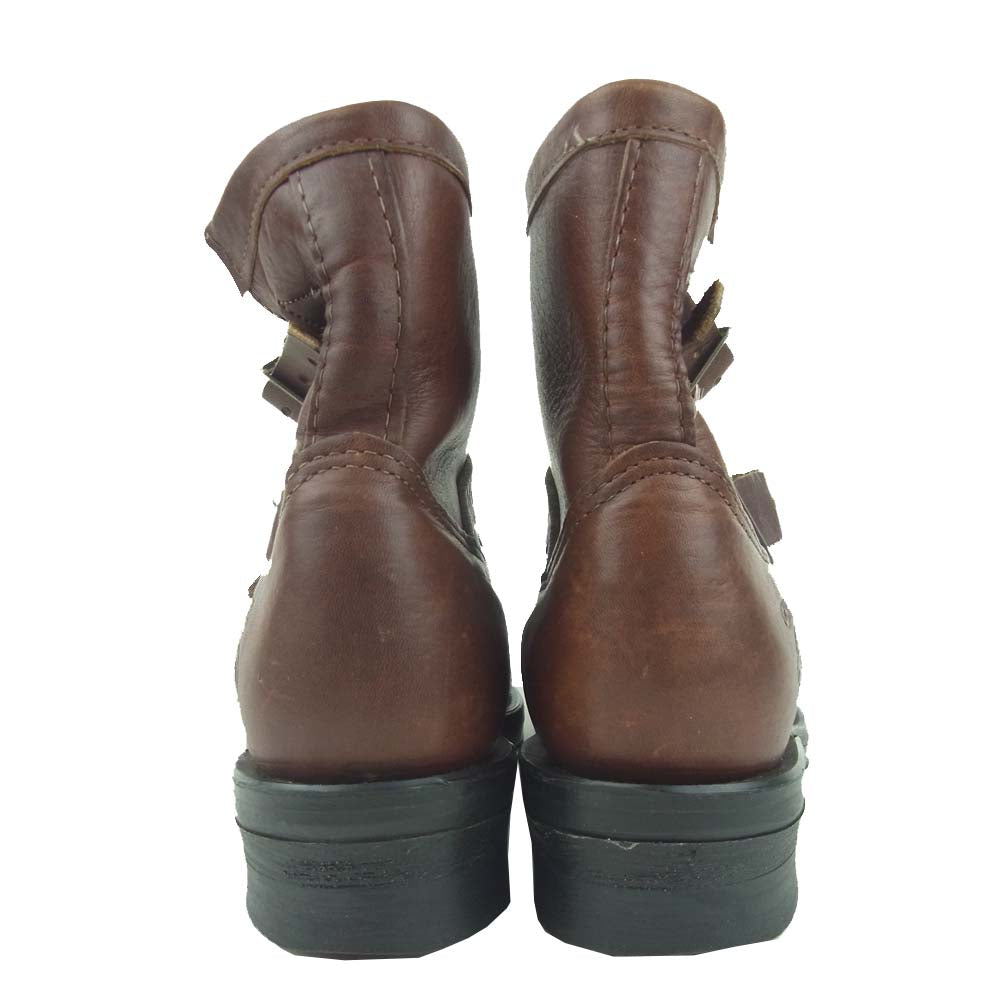 Chippewa チペワ 27871 90s 黒タグ ショート エンジニア ブーツ アメリカ製 ブラウン系 8【中古】