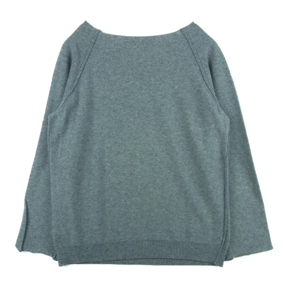DRIES VAN NOTEN ドリスヴァンノッテン 国内正規品 アウトシーム ラグランスリーブ ウール ニット グレー系 L【中古】