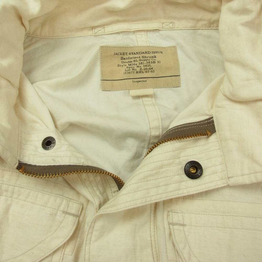 RRL ダブルアールエル 国内正規品 ポップ オーバー フィールド ジャケット ハーフジップ オフホワイト系 XS【新古品】【未使用】【中古】