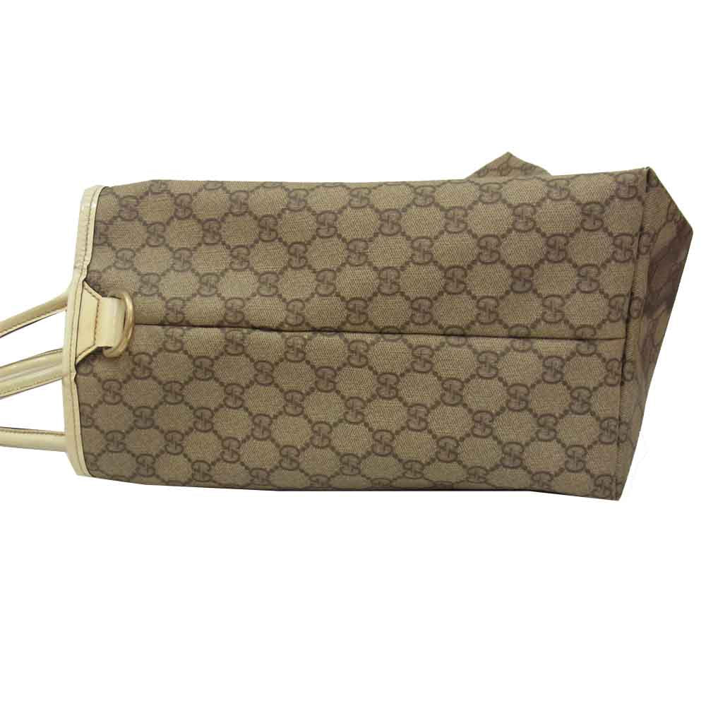 GUCCI グッチ 197954 GGスプリーム レザー トート バッグ ブラウン系【中古】