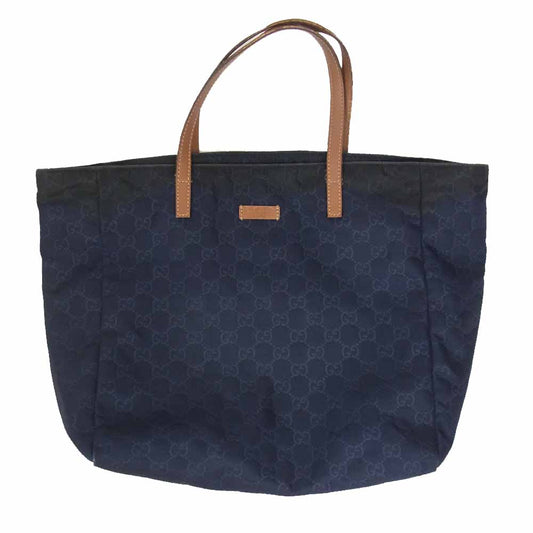 GUCCI グッチ 282439 GG ナイロン トート バッグ ネイビー ネイビー系【中古】