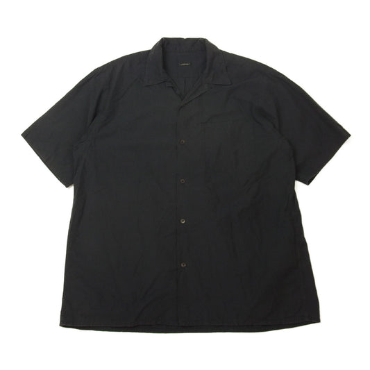 COMOLI コモリ R01-02010 タイプライター オープンカラー 半袖シャツ ネイビー系 2【中古】