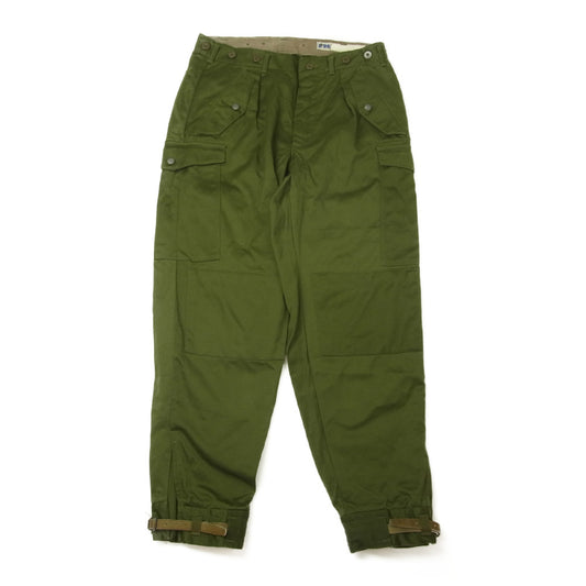 スウェーデン軍 70s M-59 裾ベルト付き ミリタリー カーゴ パンツ カーキ系【中古】