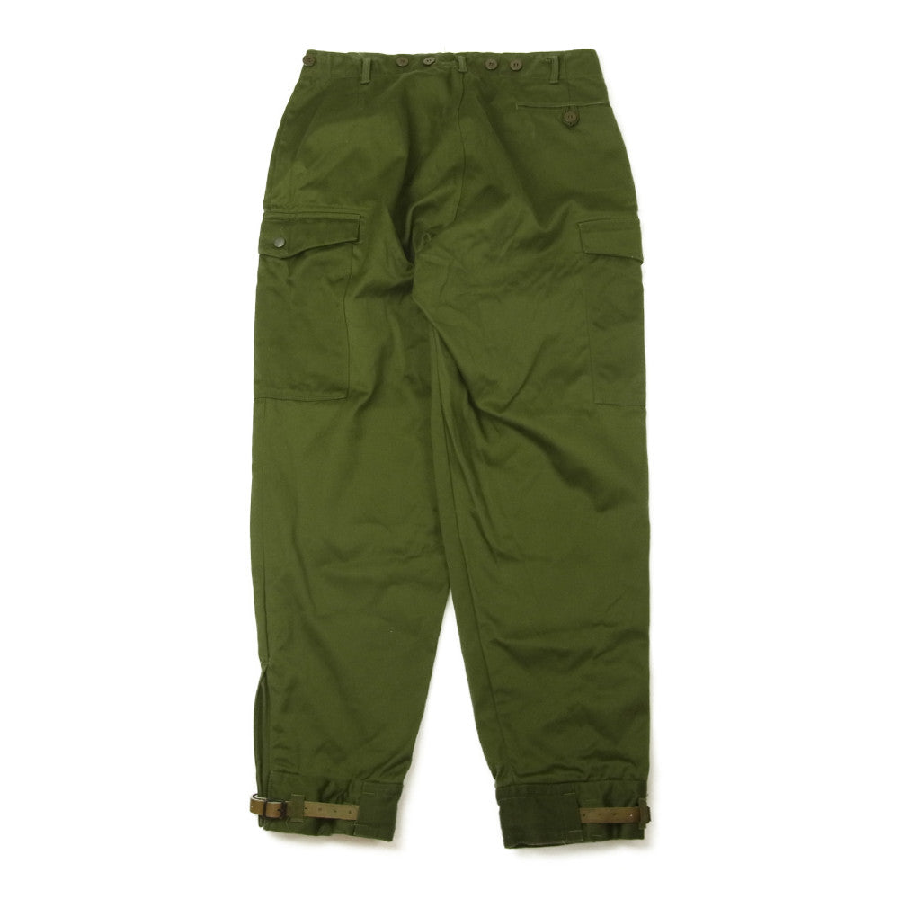 スウェーデン軍 70s M-59 裾ベルト付き ミリタリー カーゴ パンツ カーキ系【中古】