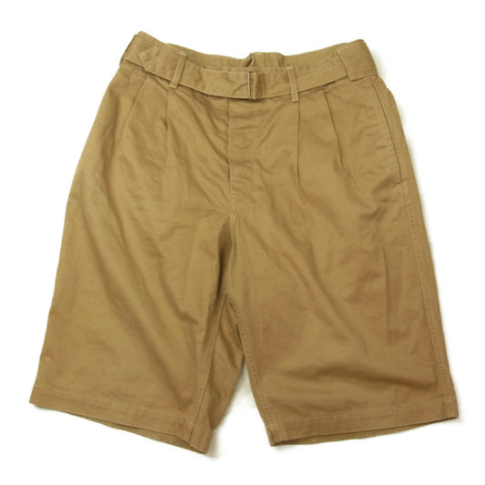 COMOLI コモリ I01-03007 ベルテッド チノ ショートパンツ ベージュ系 2【中古】