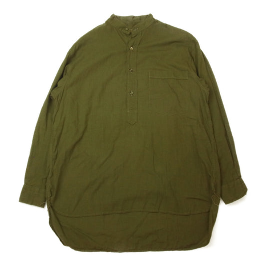 COMOLI コモリ T01-02010  ベタシャン プルオーバー シャツ バンドカラー 長袖 シャツ カーキ系 1【中古】
