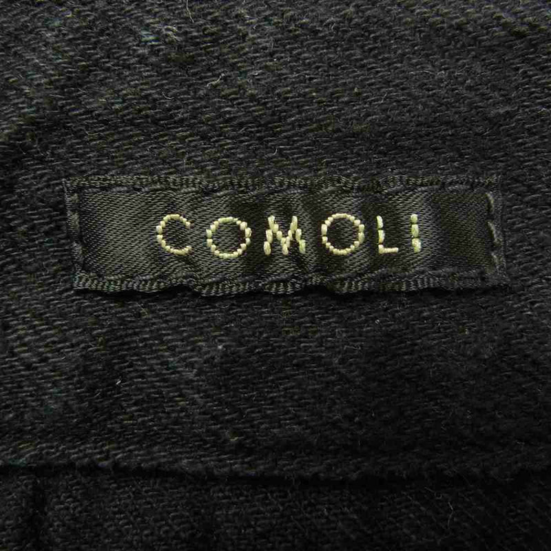 COMOLI コモリ 20SS S03-03012 デニム ベルテッド パンツ ブラック系 1【中古】