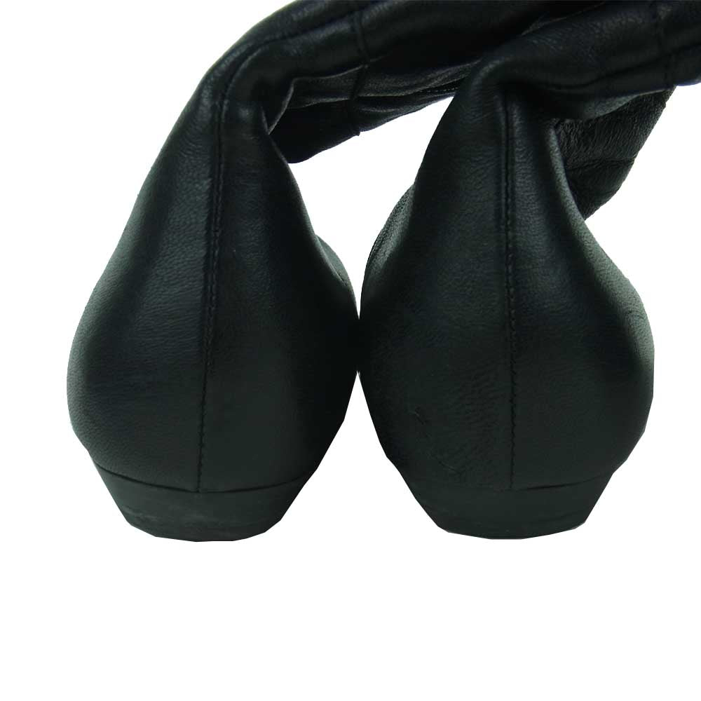 JIMMY CHOO ジミーチュウ レザー ロング ブーツ イタリア製 ブラック系 35【中古】