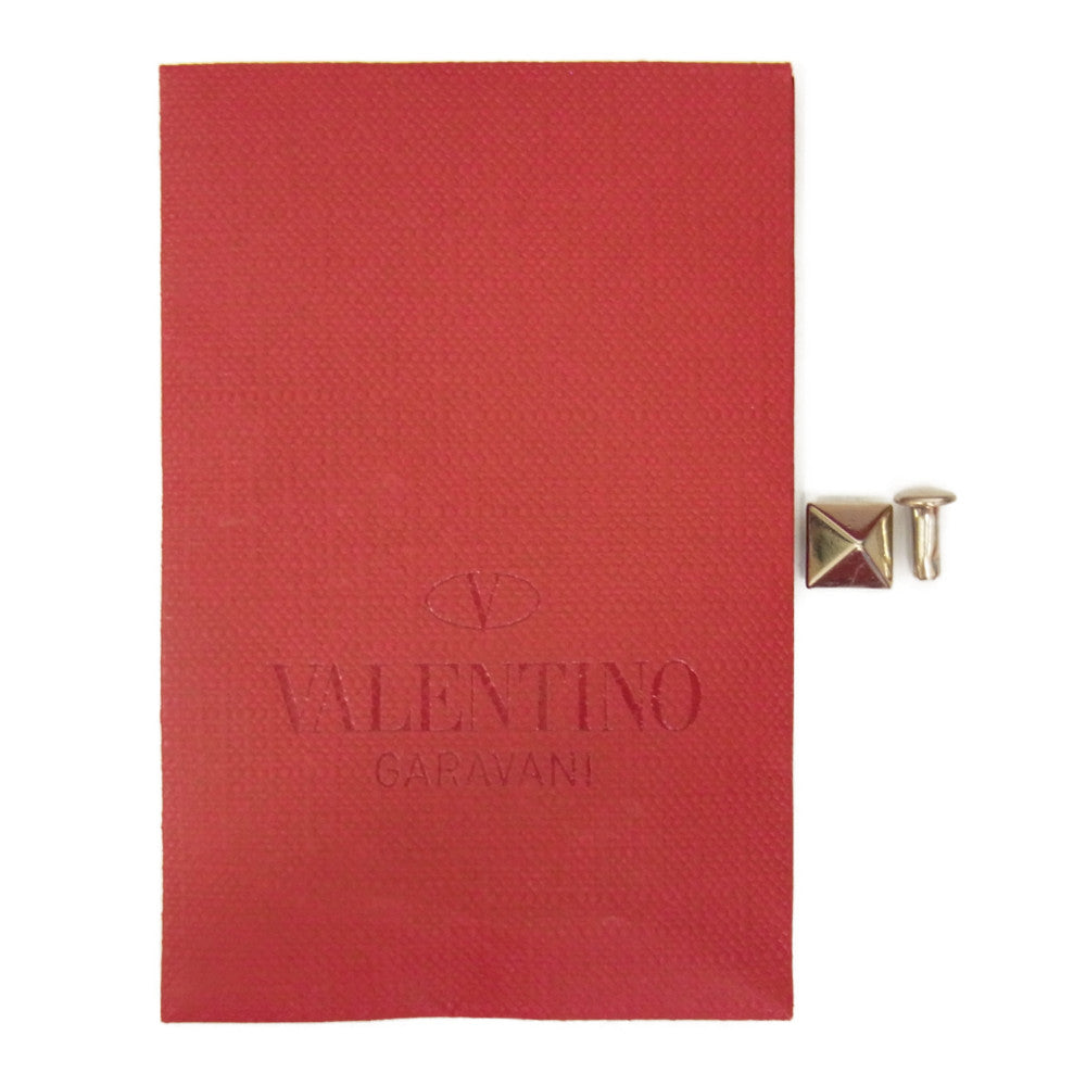 VALENTINO ヴァレンティノ ロック スタッズ ラウンド ファスナー 長財布 グレー系【中古】