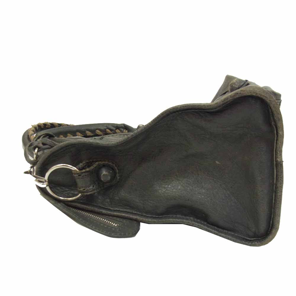 BALENCIAGA バレンシアガ 258044 ジャイアント ブローズ シティ レザー 2WAY ハンド ショルダー バッグ グレー系【中古】