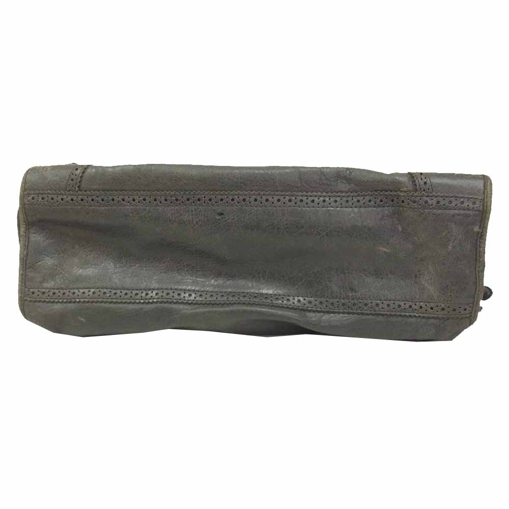 BALENCIAGA バレンシアガ 258044 ジャイアント ブローズ シティ レザー 2WAY ハンド ショルダー バッグ グレー系【中古】