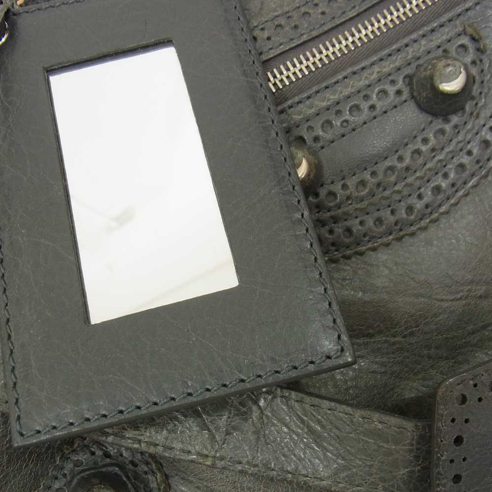 BALENCIAGA バレンシアガ 258044 ジャイアント ブローズ シティ レザー 2WAY ハンド ショルダー バッグ グレー系【中古】