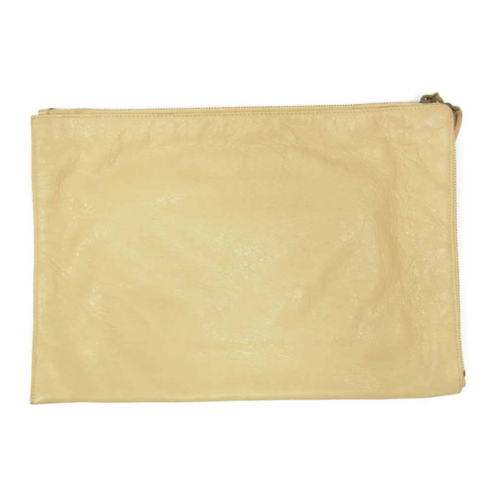 BALENCIAGA バレンシアガ 362967 クラシック クラッチ ポーチ バッグ ベージュ系【中古】