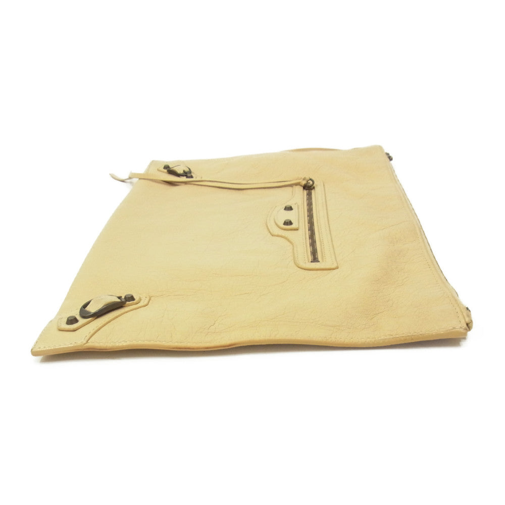 BALENCIAGA バレンシアガ 362967 クラシック クラッチ ポーチ バッグ ベージュ系【中古】