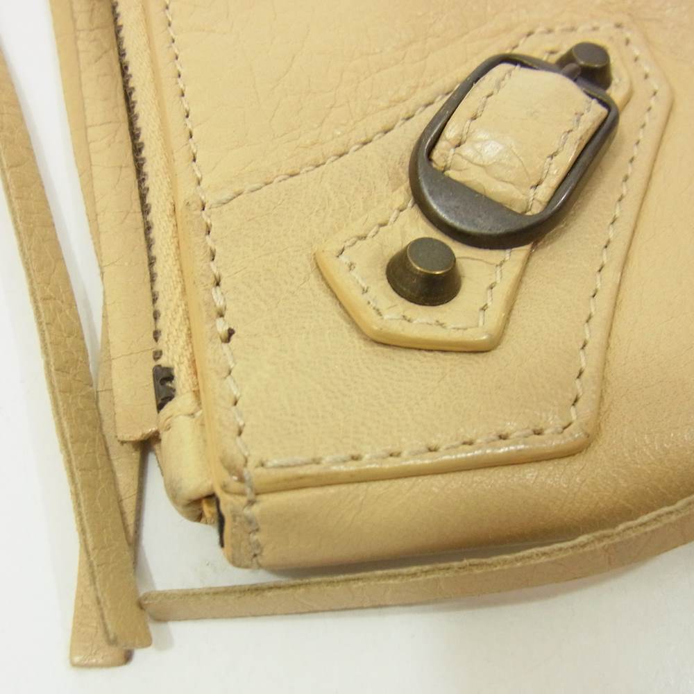 BALENCIAGA バレンシアガ 362967 クラシック クラッチ ポーチ バッグ ベージュ系【中古】