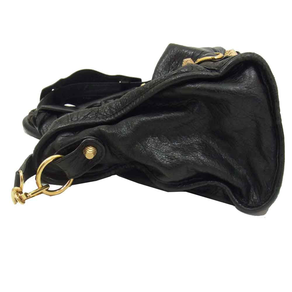 BALENCIAGA バレンシアガ 281770 ジャイアント シティ スタッズ レザー 2WAY ハンド ショルダー バッグ ブラック系【中古】