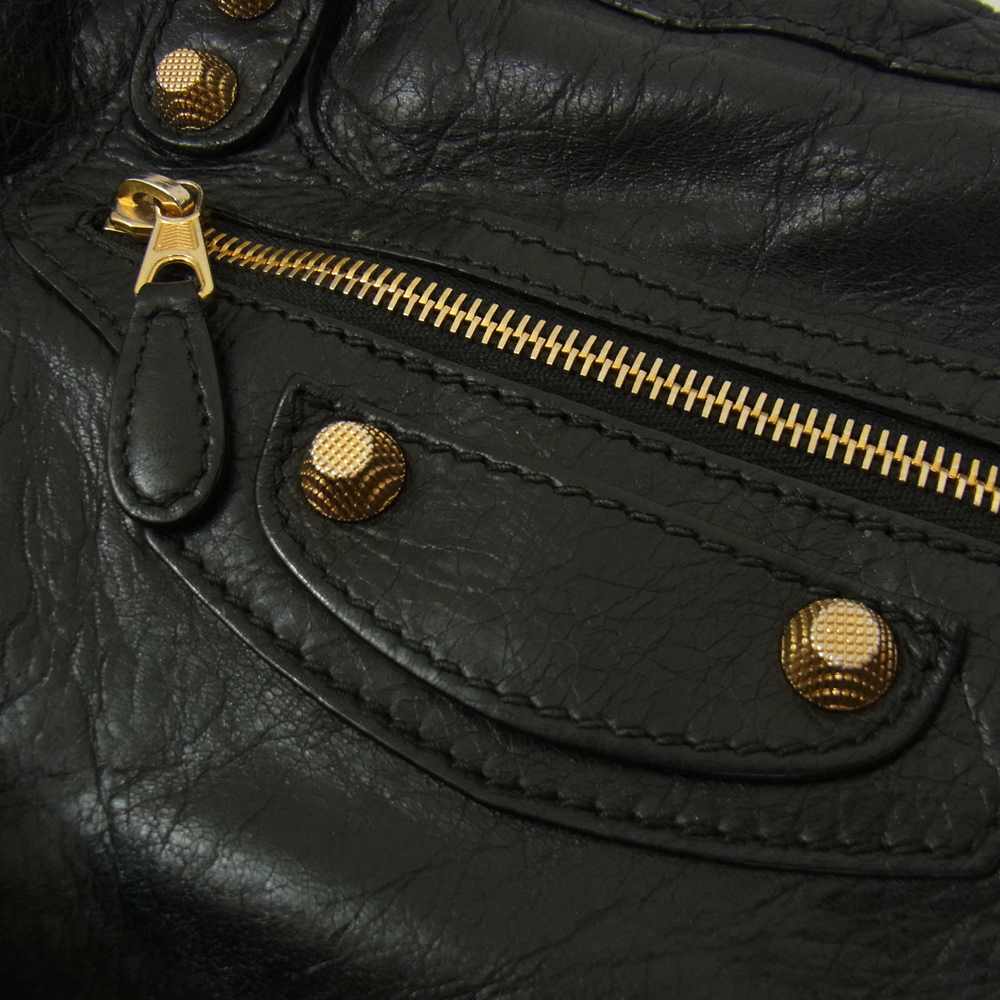 BALENCIAGA バレンシアガ 281770 ジャイアント シティ スタッズ レザー 2WAY ハンド ショルダー バッグ ブラック系【中古】