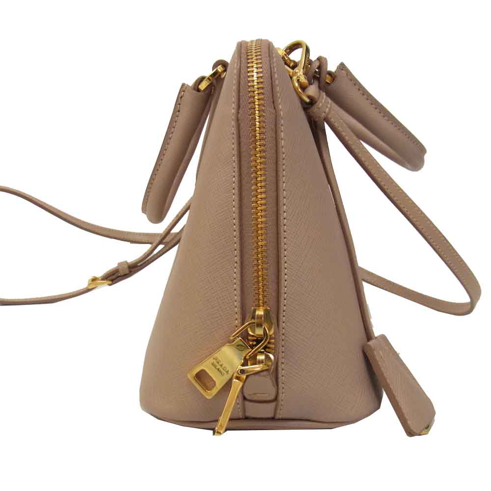 PRADA プラダ BL0838 SAFFIANO LUX サフィアーノ レザー ハンド ショルダー バッグ ピンク系【中古】