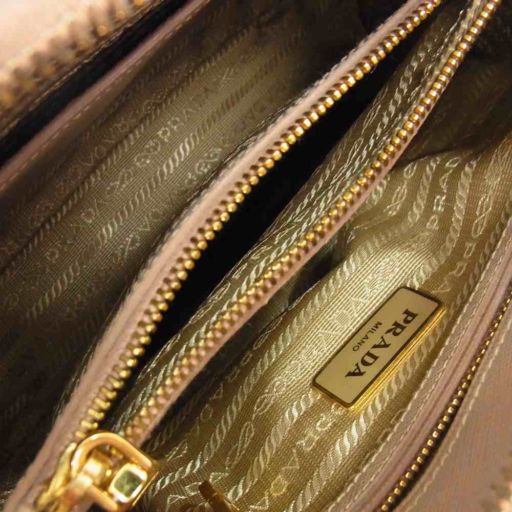 PRADA プラダ BL0838 SAFFIANO LUX サフィアーノ レザー ハンド ショルダー バッグ ピンク系【中古】