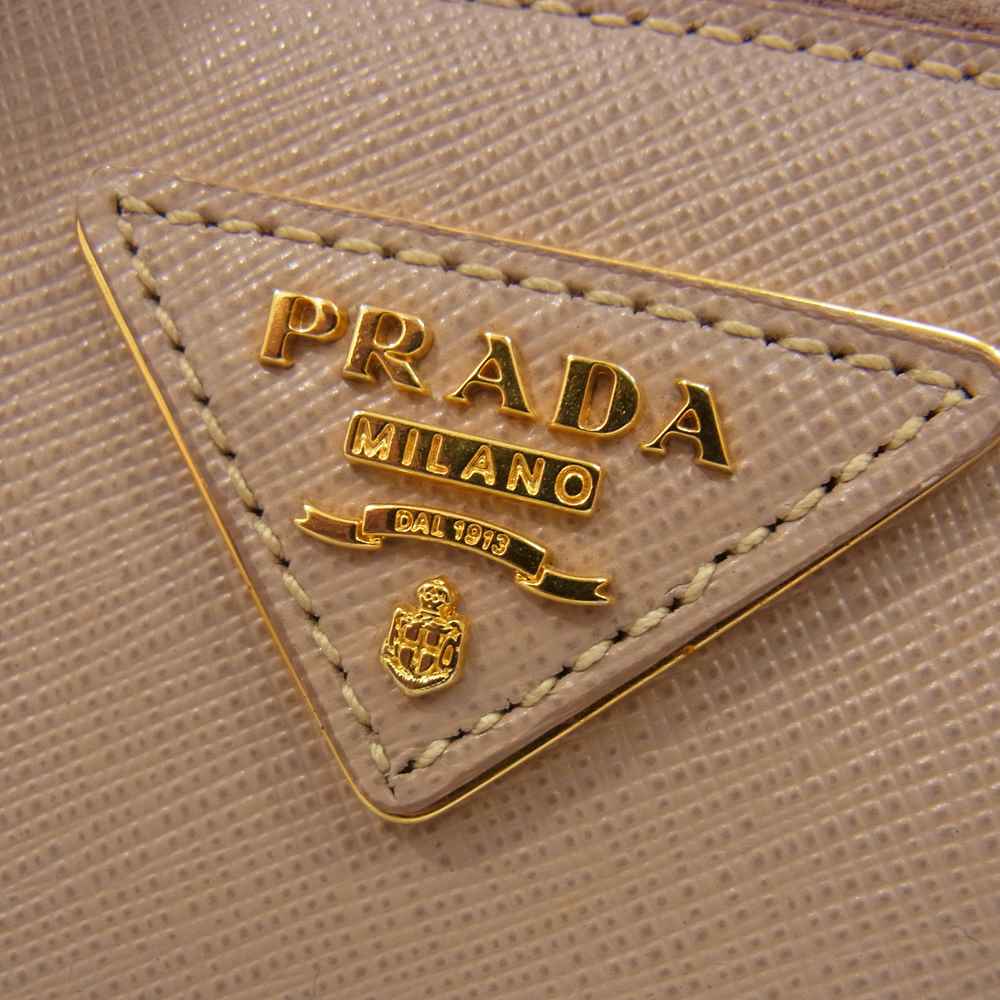 PRADA プラダ BL0838 SAFFIANO LUX サフィアーノ レザー ハンド ショルダー バッグ ピンク系【中古】